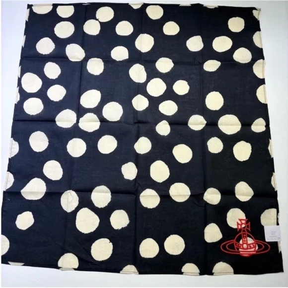 Vivienne Westwood Black Polka Dot Scarf - Picture 3 of 7